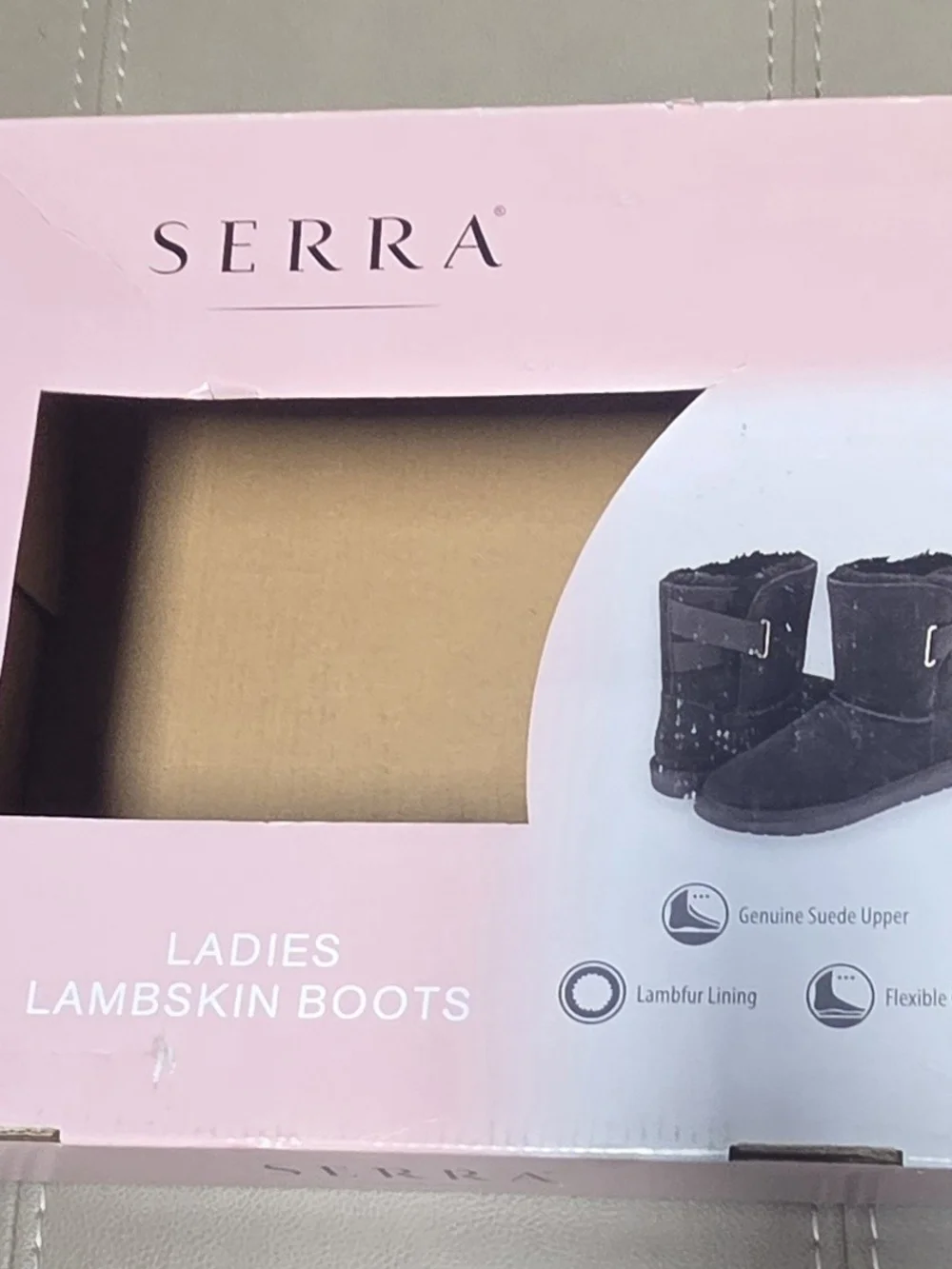 NIB Serra Black Suede Fur-Trim Winter Boots Sz 7 ~ Bin TT